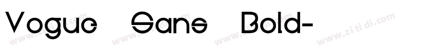 Vogue Sans Bold字体转换